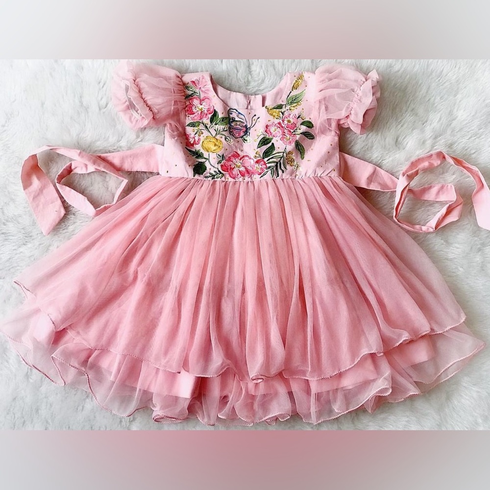 Sab & Bella Original Custom made dress 3/4T.  All handmade & hand painted.